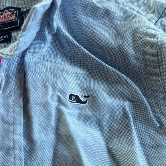 Vineyard Vines Blue Button Down Shirt with Classic Collar - Picture 3 of 3